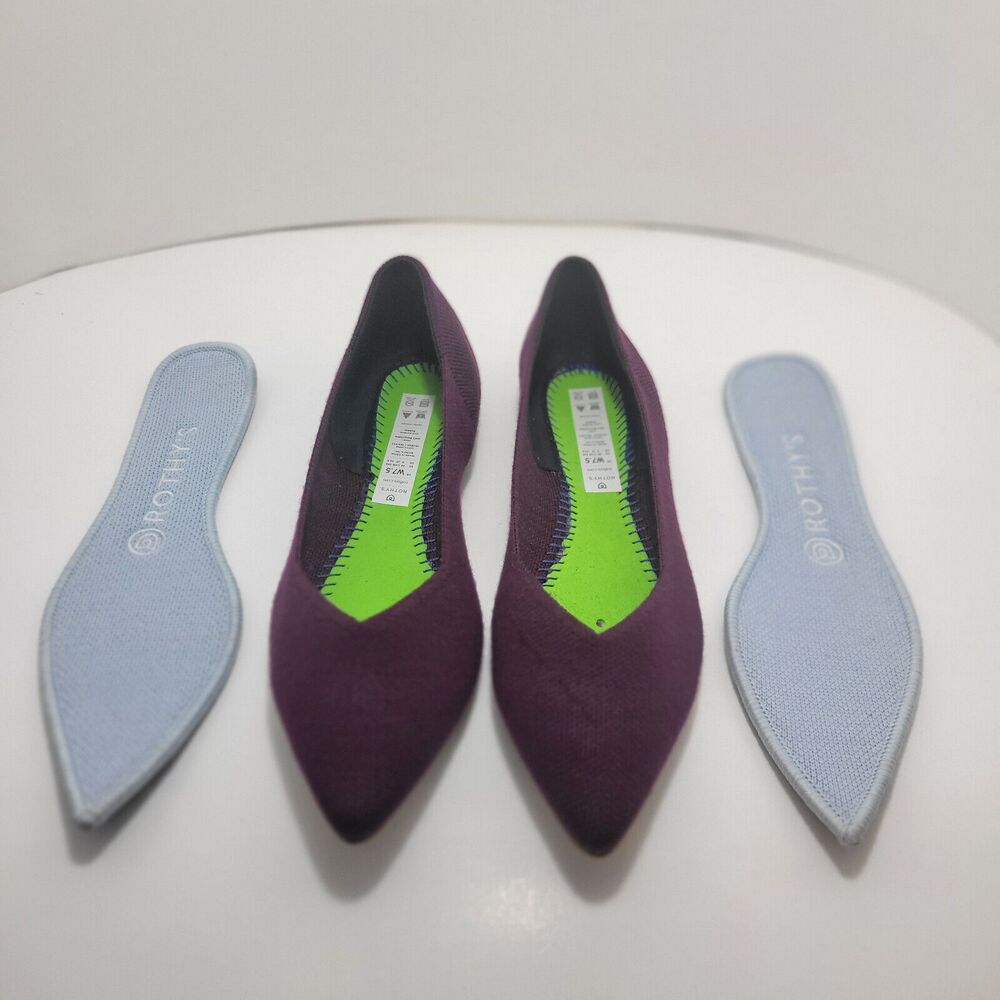 Rothy's Plum Purple Pointed-Toe Flats - Picture 5 of 10